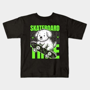 Dog Skateboard Kids T-Shirt